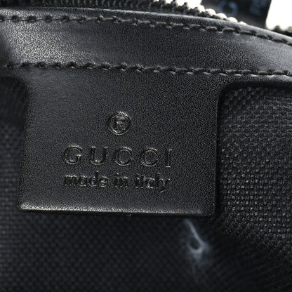 Gucci GG Supreme Monogram Appia Calfskin Web Flat Messenger Bag Black Grey 7 of 10
