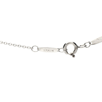 Tiffany Sterling Silver Elsa Peretti Letter M Pendant Necklace 5 of 6