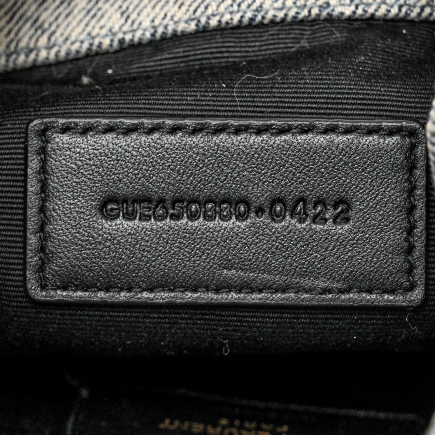 Saint Laurent Denim Quilted Monogram Loulou Puffer Pouch Clutch Blue Gray Light Azur 9 of 11