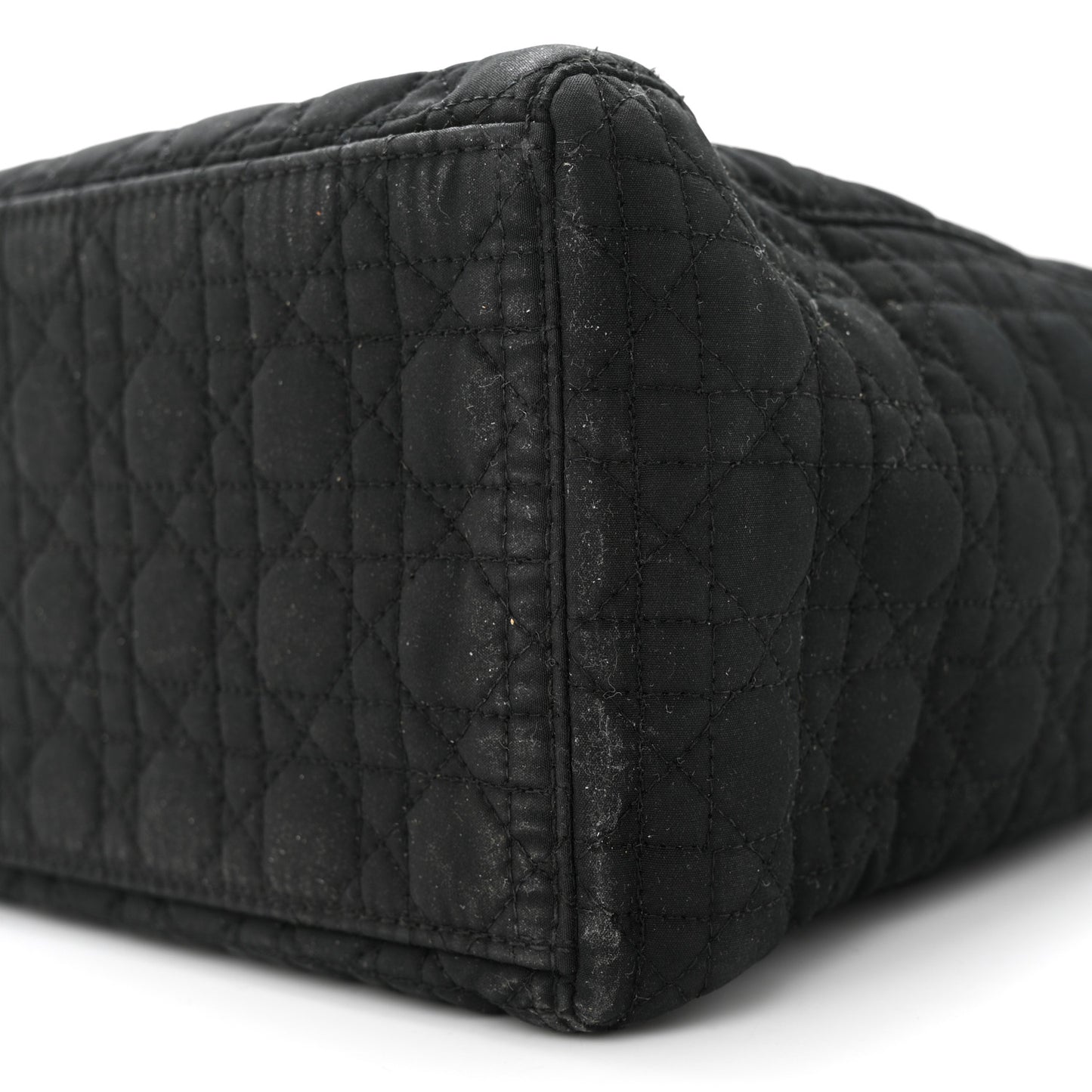 Nylon Cannage Medium Lady Dior Black