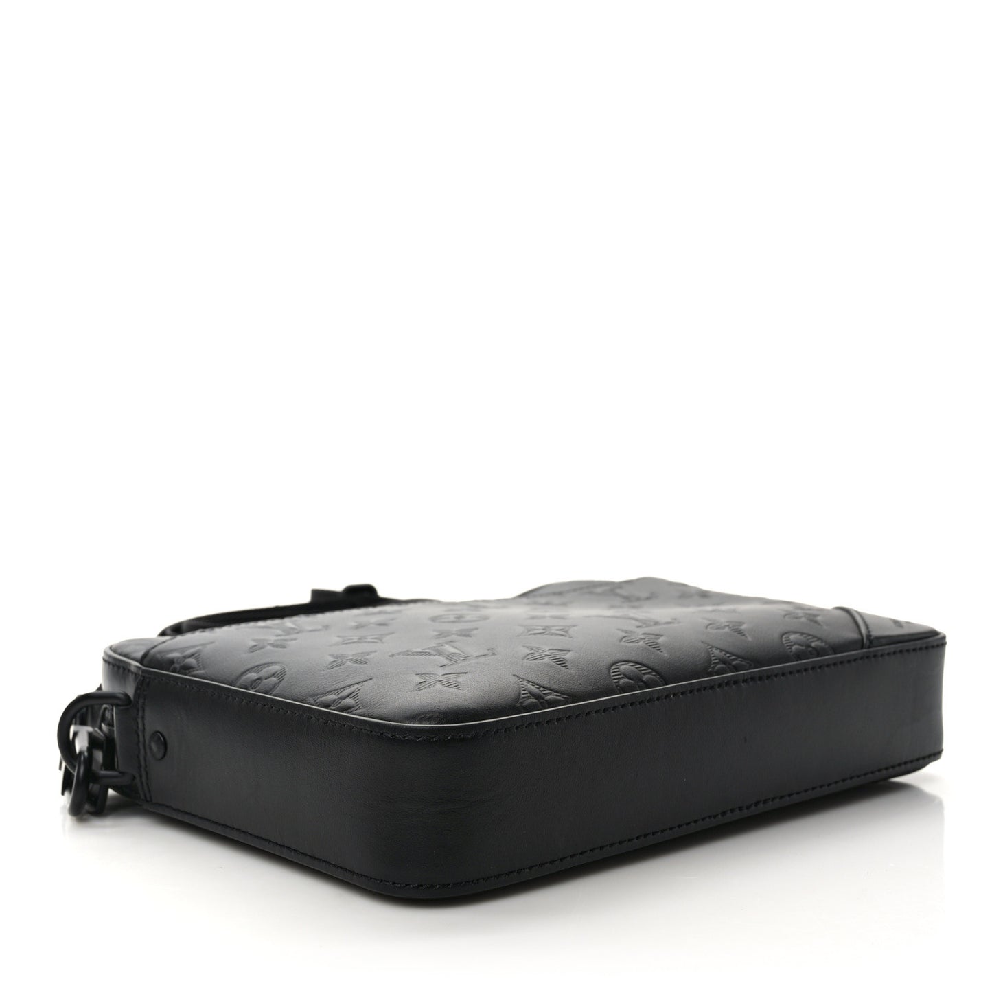 Calfskin Monogram Shadow Duo Messenger Black