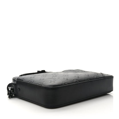 Louis Vuitton Calfskin Monogram Shadow Duo Messenger Black 4 of 9