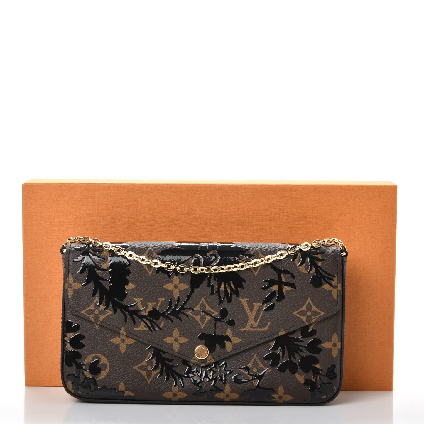 Monogram Blossom Pochette Felicie Chain Wallet Black