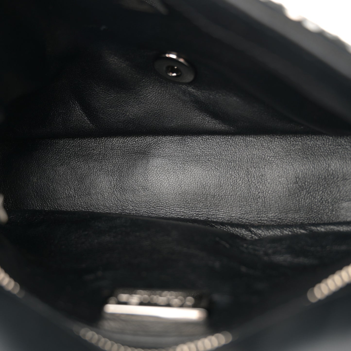 Velvet Strass Evening Flap Bag Black Silver