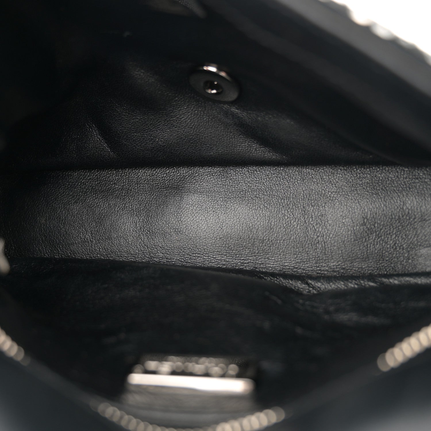 Chanel Velvet Strass Evening Flap Bag Black Silver 5 of 13