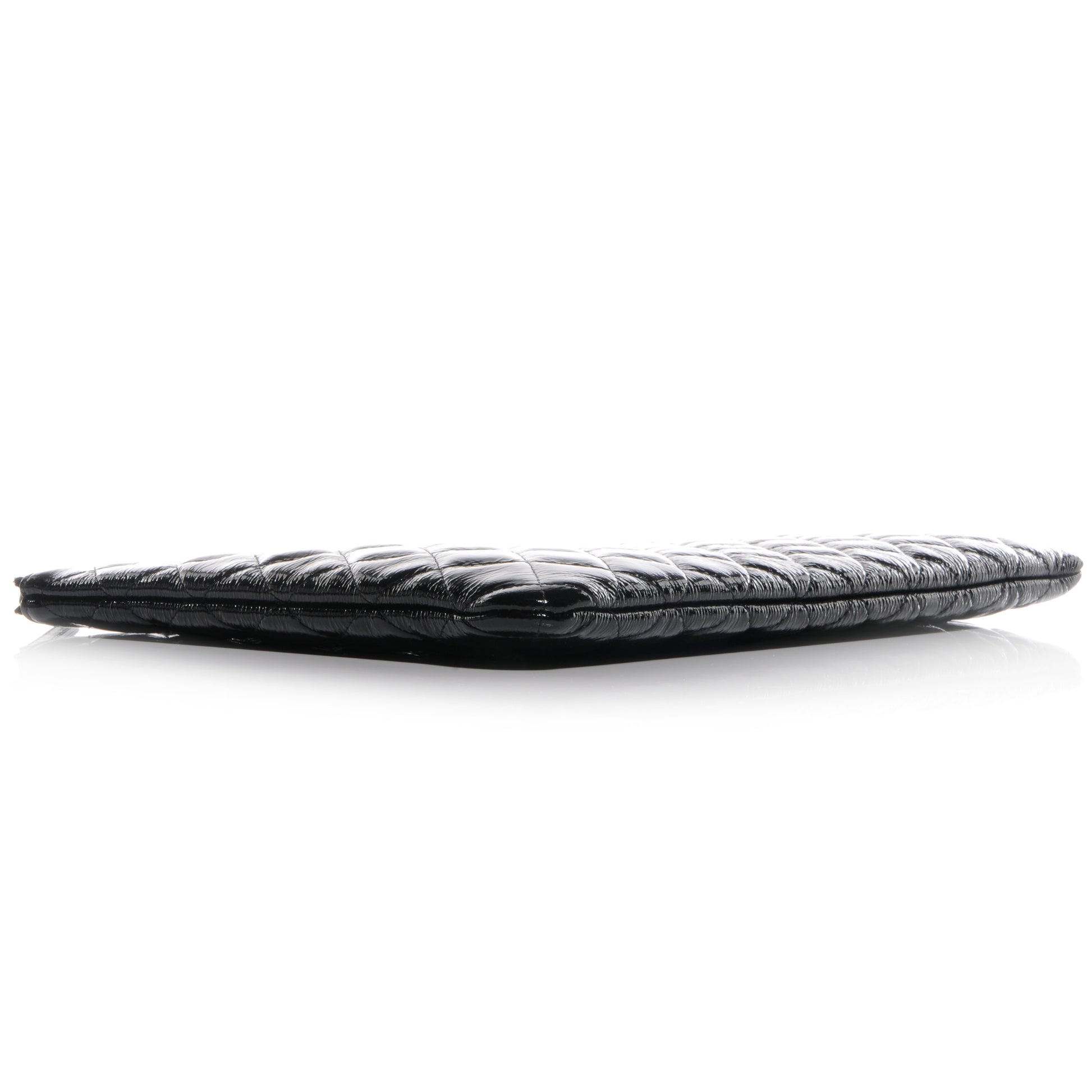Chanel Patent Quilted Large Cosmetic Case Black 4 of 8