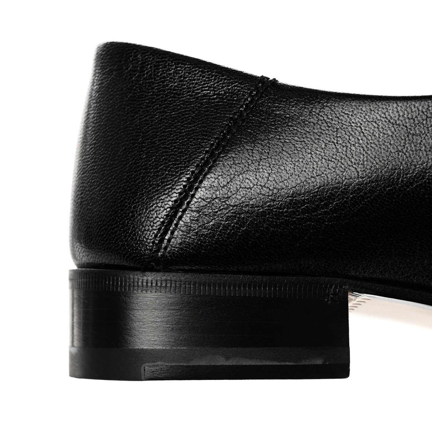 Goatskin Womens Horsebit Mid-Heel Loafers 38 Black