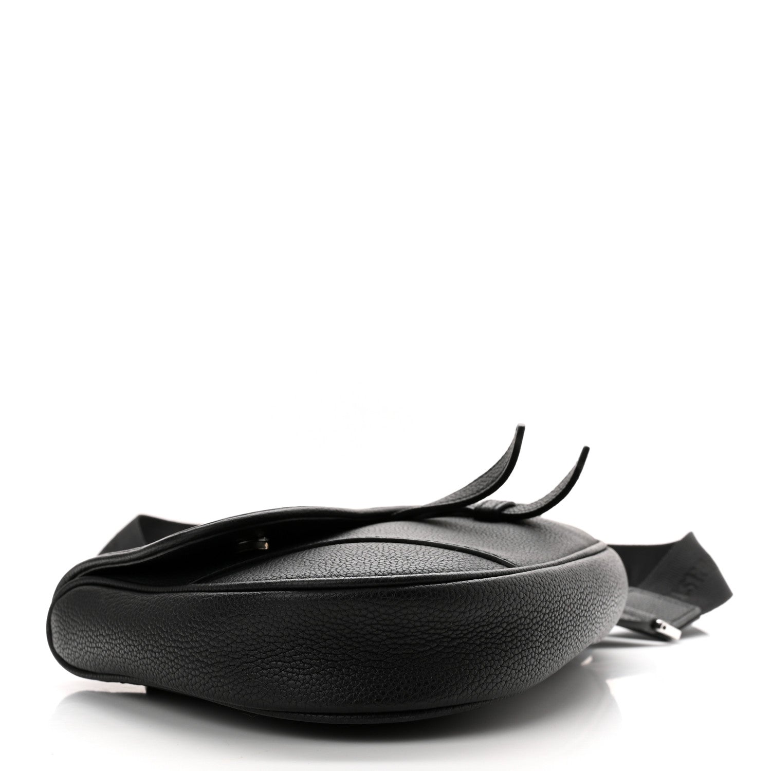 Christian Dior Grained Calfskin Kim Jones Saddle Bag Black 4 of 10