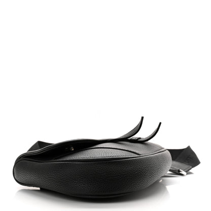 Christian Dior Grained Calfskin Kim Jones Saddle Bag Black 4 of 10