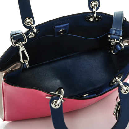 Christian Dior Smooth Calfskin Medium Tri-Color Diorissimo Fuchsia Dune 6 of 8