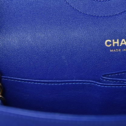Chanel Lambskin Quilted Jumbo Double Flap Blue 12 of 22