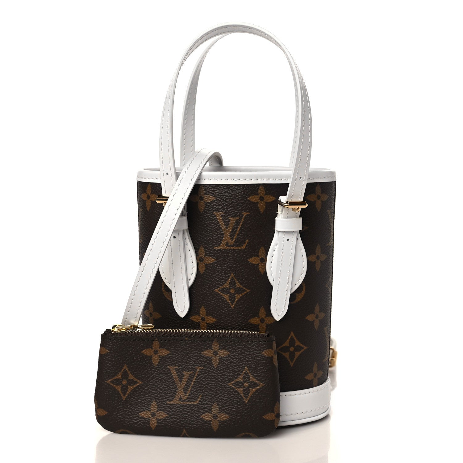 Louis Vuitton Monogram LV Match Nano Bucket Bag White 3 of 9