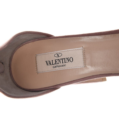 Valentino Garavani Suede Chain Ankle Strap Sandals 39.5 Poudre 6 of 7