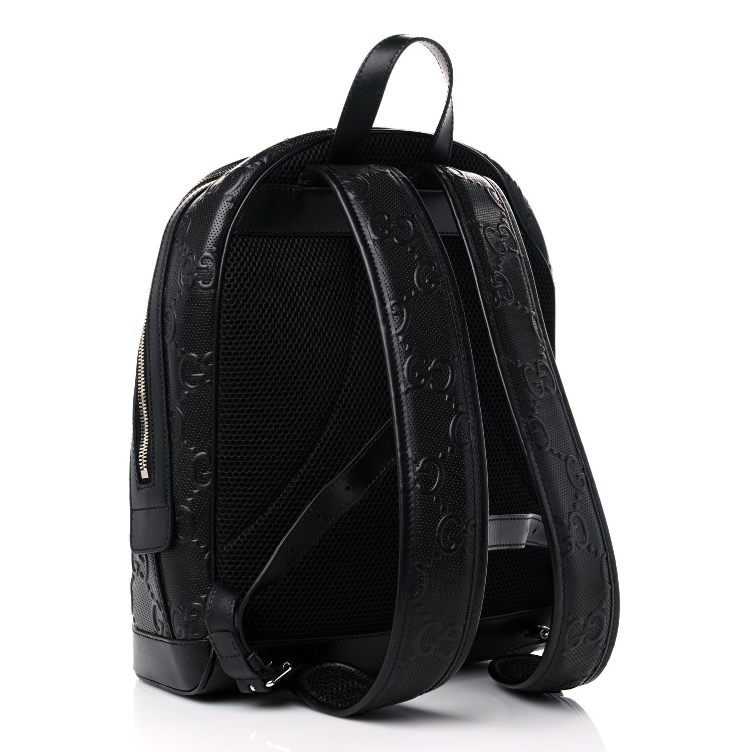 Gucci Calfskin GG Tennis Embossed Backpack Black 3 of 10