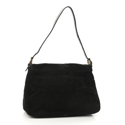 Fendi Suede Calfskin Mama Baguette Black 3 of 8