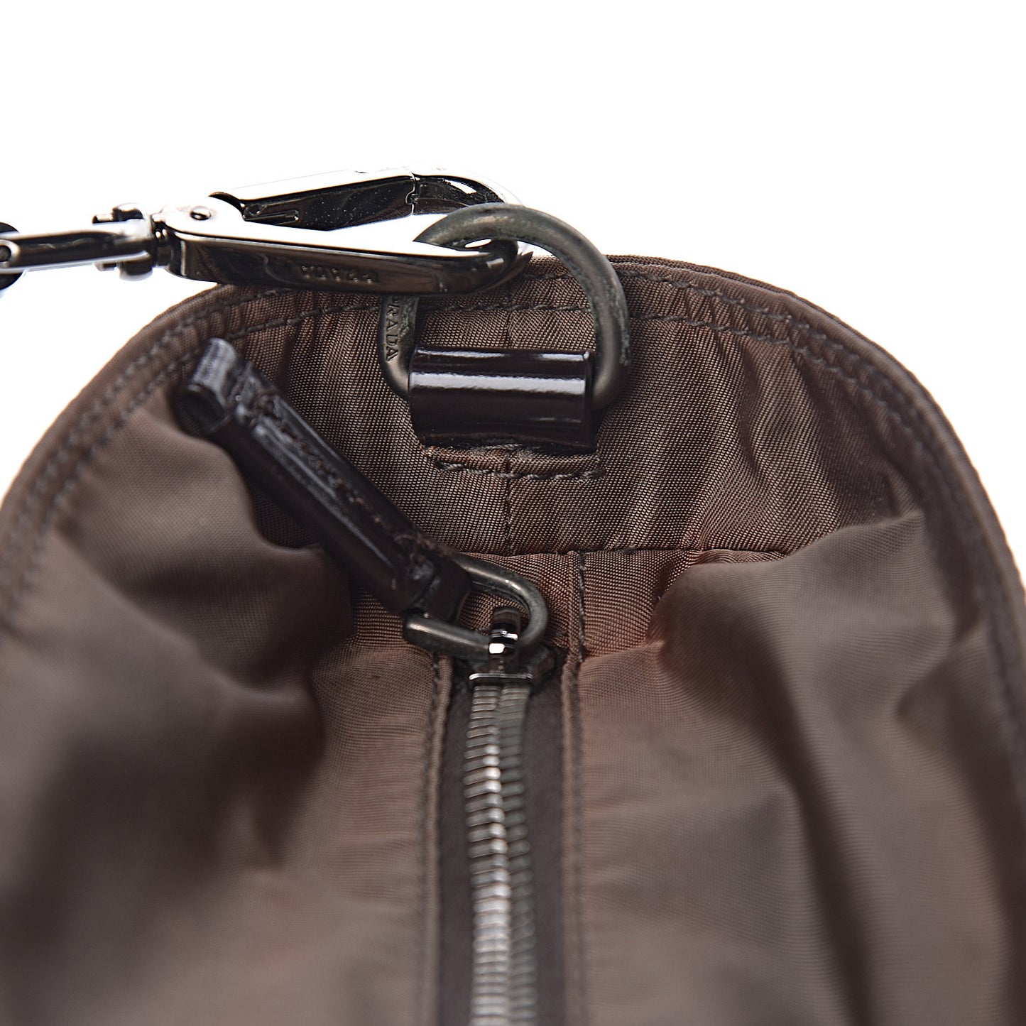 Tessuto Nylon Spazzolato Tote Brown