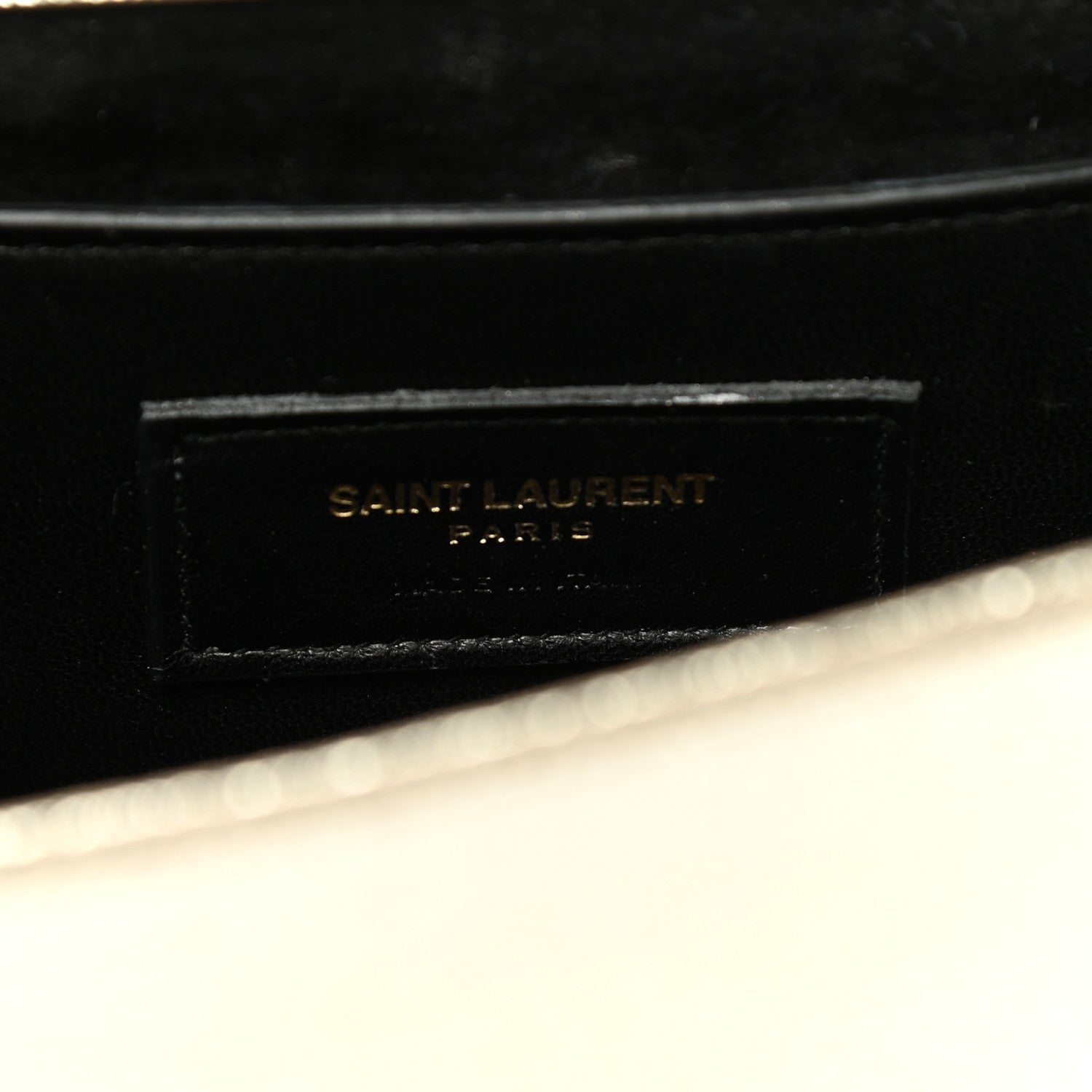 Saint Laurent Metallic Textured Calfskin Classic Monogram Cassandre Clutch Pale Gold 6 of 6