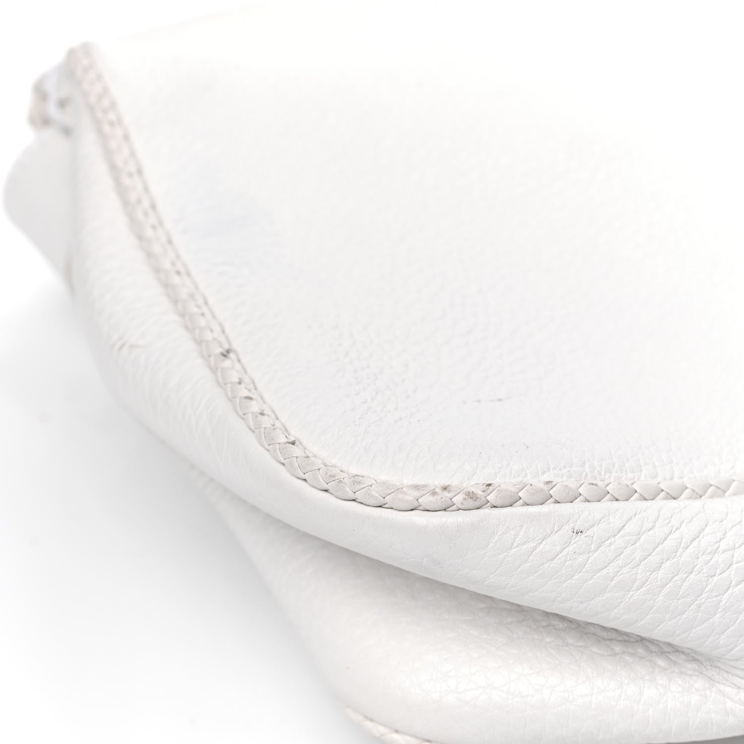 Christian Dior Calfskin Whipstitch Gaucho Double Saddle Bag White 9 of 16