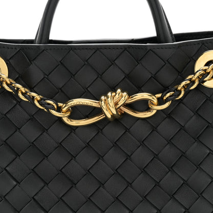 Bottega Veneta Nappa Intrecciato Small Andiamo With Chain Shoulder Bag Black 7 of 9