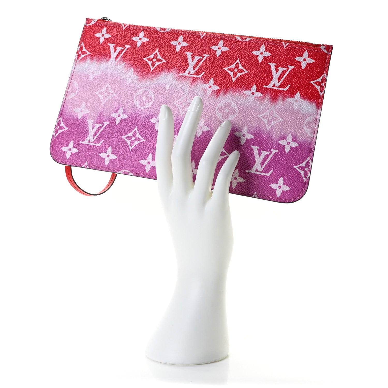 Louis Vuitton Monogram Escale Neverfull MM GM Pochette Rouge 2 of 8