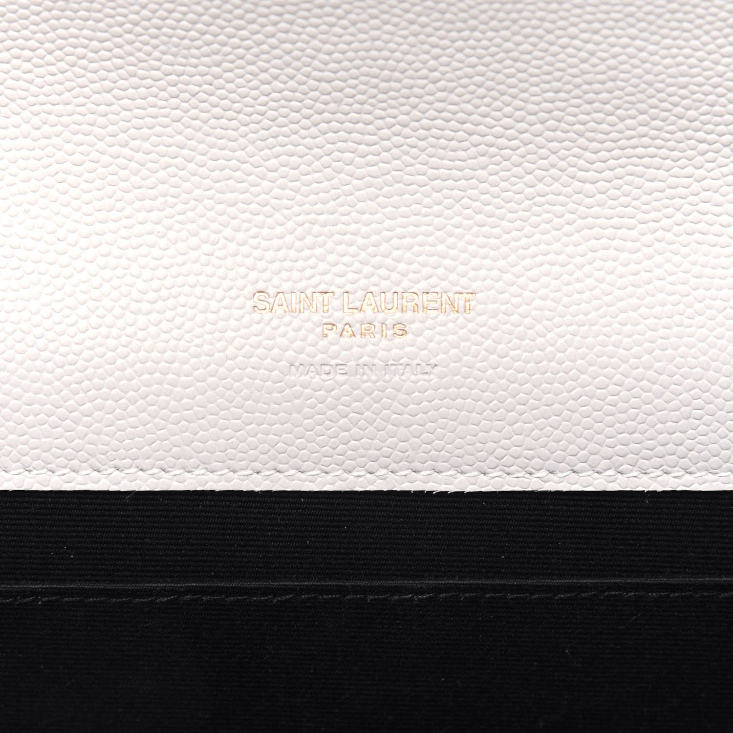 Saint Laurent Grain De Poudre Matelasse Chevron Monogram Envelope Clutch Blanc Vintage 6 of 12