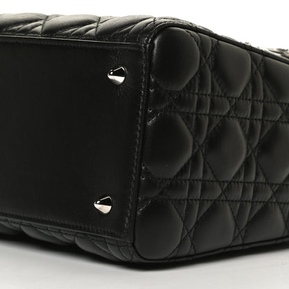 Christian Dior Lambskin Cannage Medium Lady Dior Crystal Strap Black 8 of 11