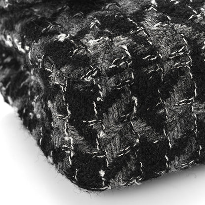 Chanel Tweed Medium Double Flap Black Grey 8 of 9