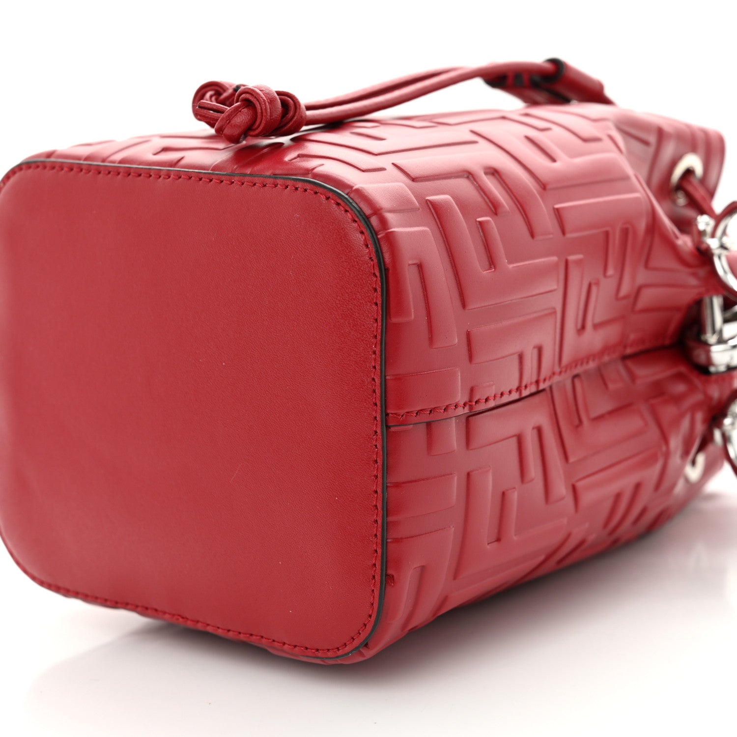 Fendi Vitello Liberty F is Fendi FF 1974 Embossed Mini Mon Tresor Bucket Bag Fragola 10 of 11