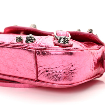 Balenciaga Metallic Agneau Arena Le Cagole Sling Bag XS Pink 10 of 10