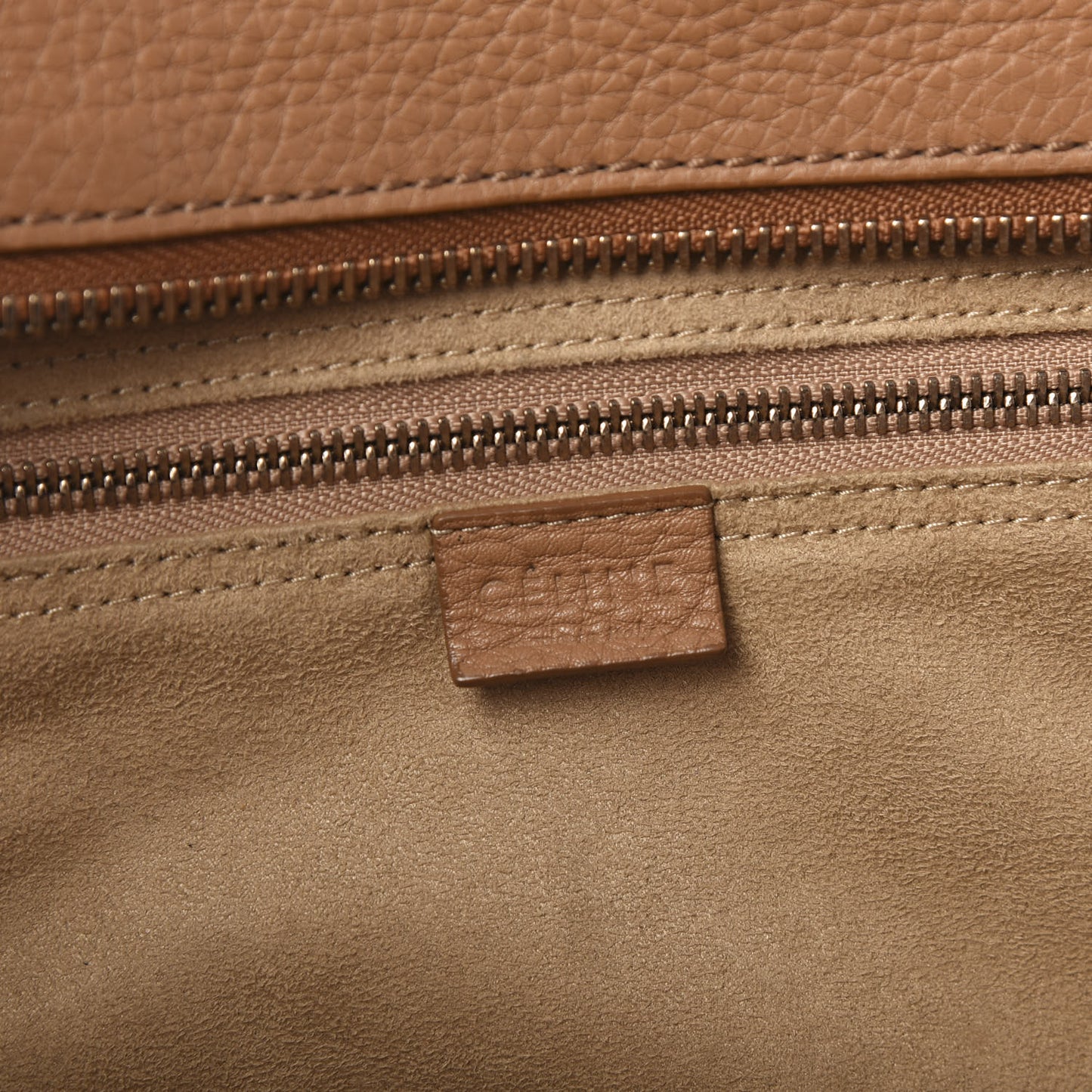 Drummed Calfskin Mini Luggage Camel
