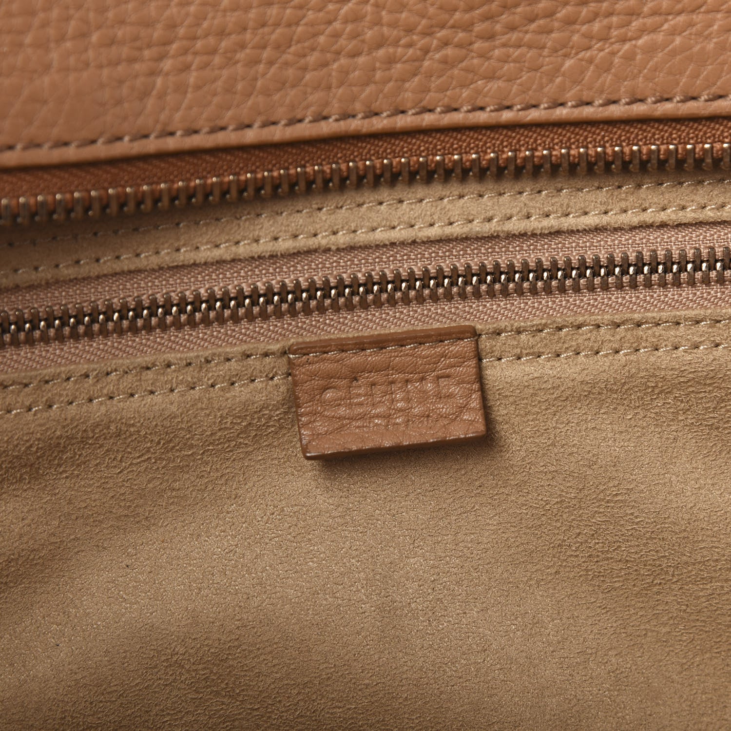 Celine Drummed Calfskin Mini Luggage Camel 8 of 9