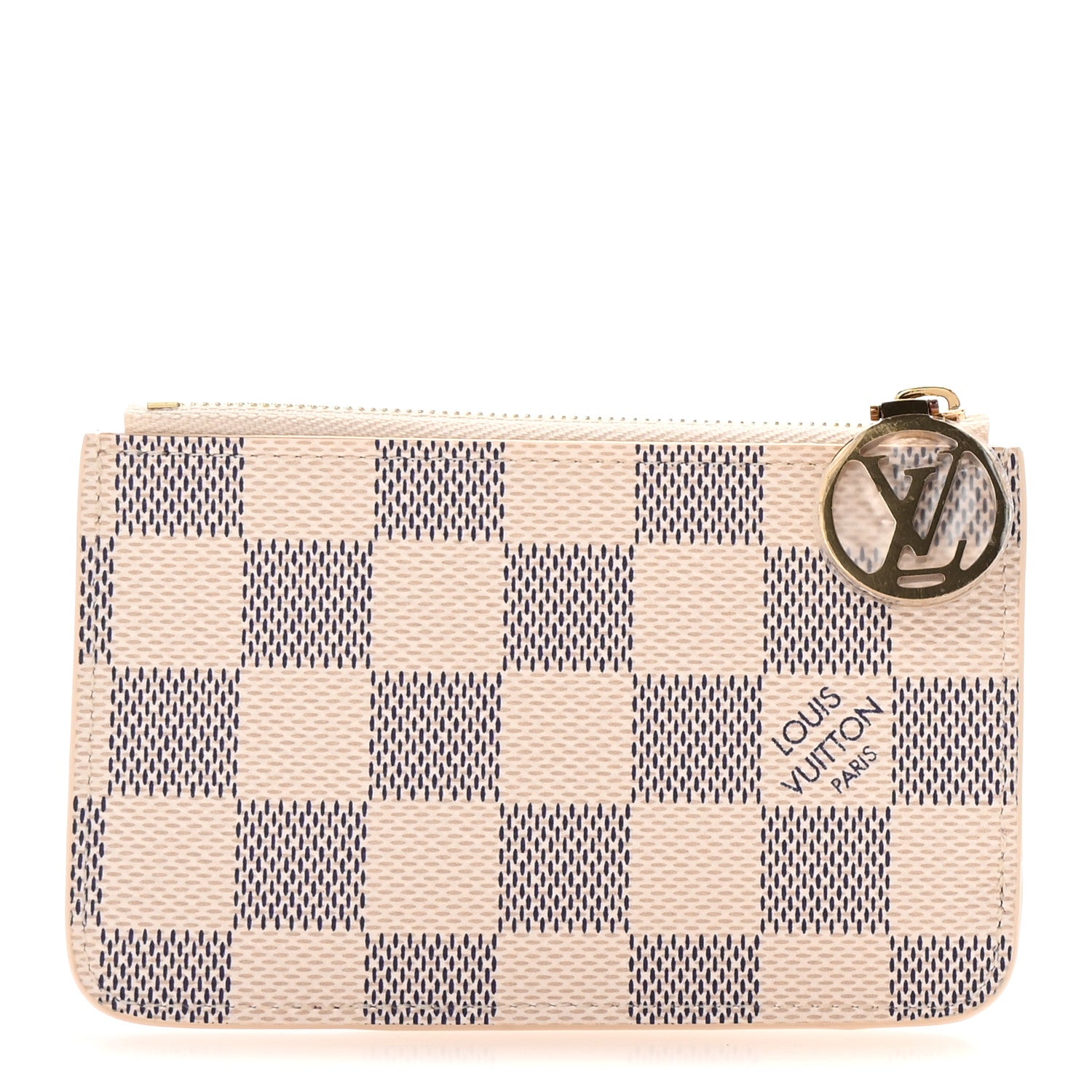 Louis Vuitton Damier Azur Zipped Romy Card Holder Rose Ballerine 1 of 7