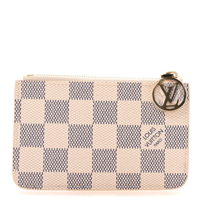 Louis Vuitton Damier Azur Zipped Romy Card Holder Rose Ballerine 1 of 7