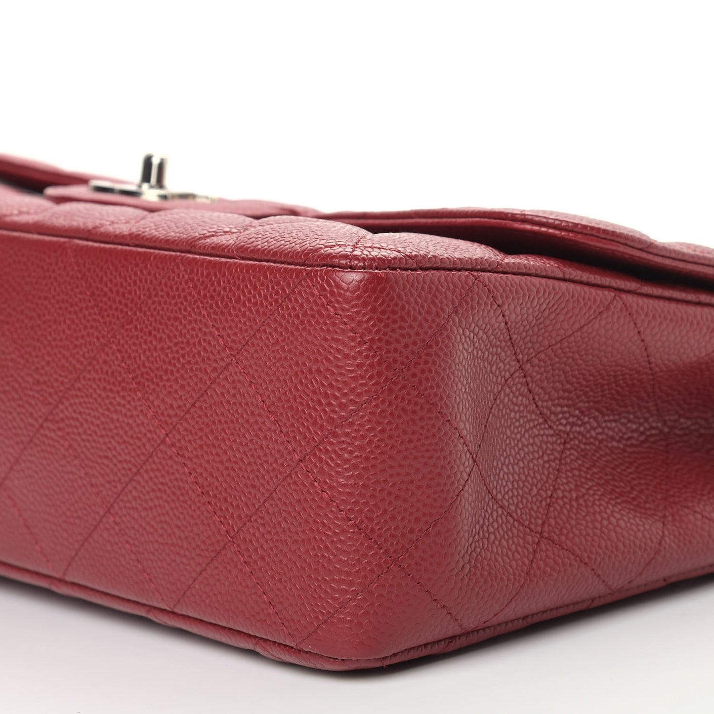 Caviar Quilted Jumbo Single Flap Red