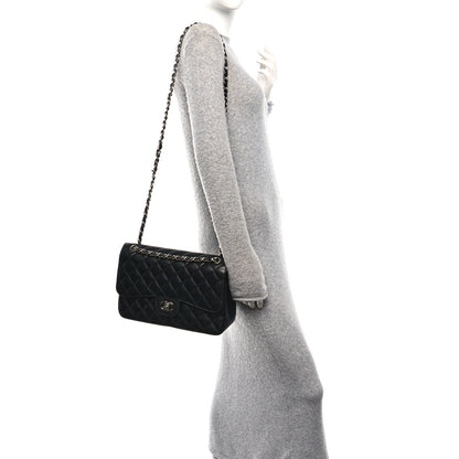 Chanel Caviar Quilted Jumbo Double Flap Black 2 of 10