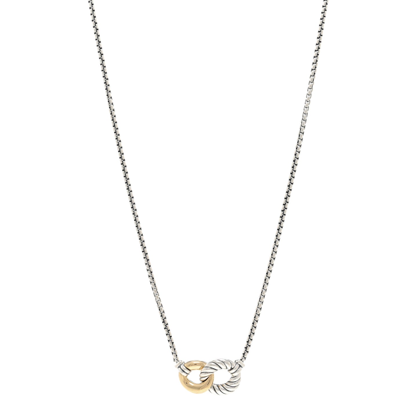 Sterling Silver 18K Yellow Gold Belmont Pendant Necklace