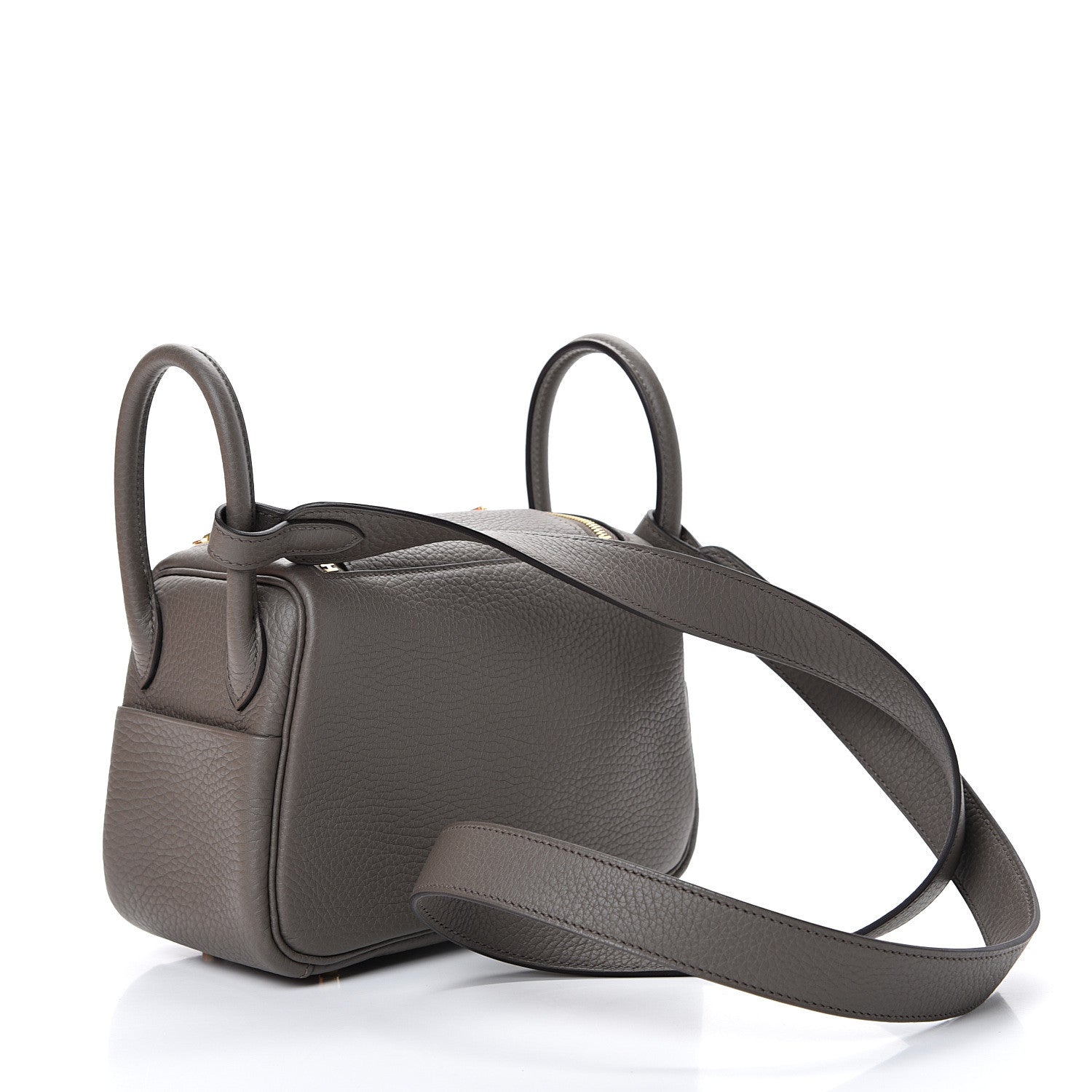 Hermes Taurillon Clemence Mini Lindy 20 Etain 2 of 10