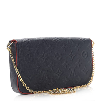Louis Vuitton Empreinte Pochette Felicie Chain Wallet Marine Rouge 4 of 11