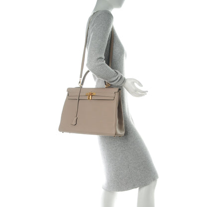 Hermes Togo Kelly Retourne 35 Gris Tourterelle 2 of 26