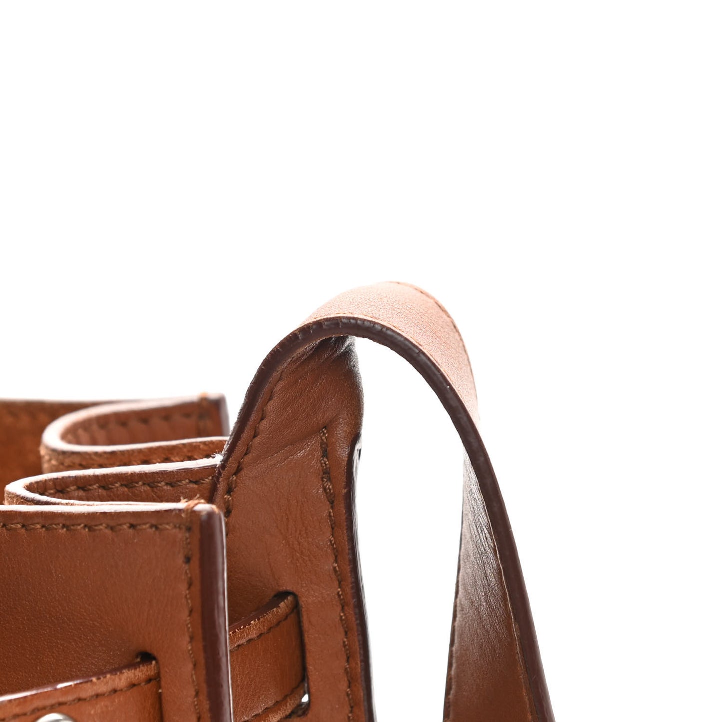 Smooth Calfskin Long Strap Big Bucket Bag Tan