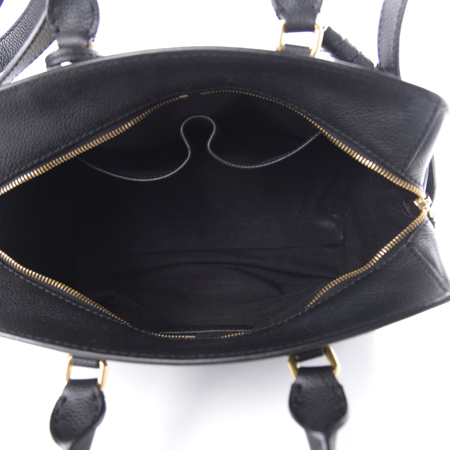 Alexander McQueen Pebbled Calfskin Small Skull Padlock Zip Around Tote Black 6 of 16