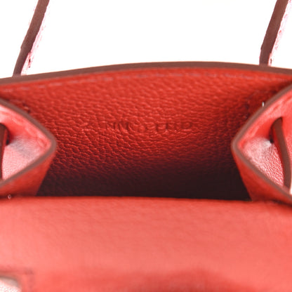 Hermes Tadelakt Chevre Mysore Kelly Quelle Idole Bag Charm Rose Sakura Sanguine Nata Sesame 5 of 5