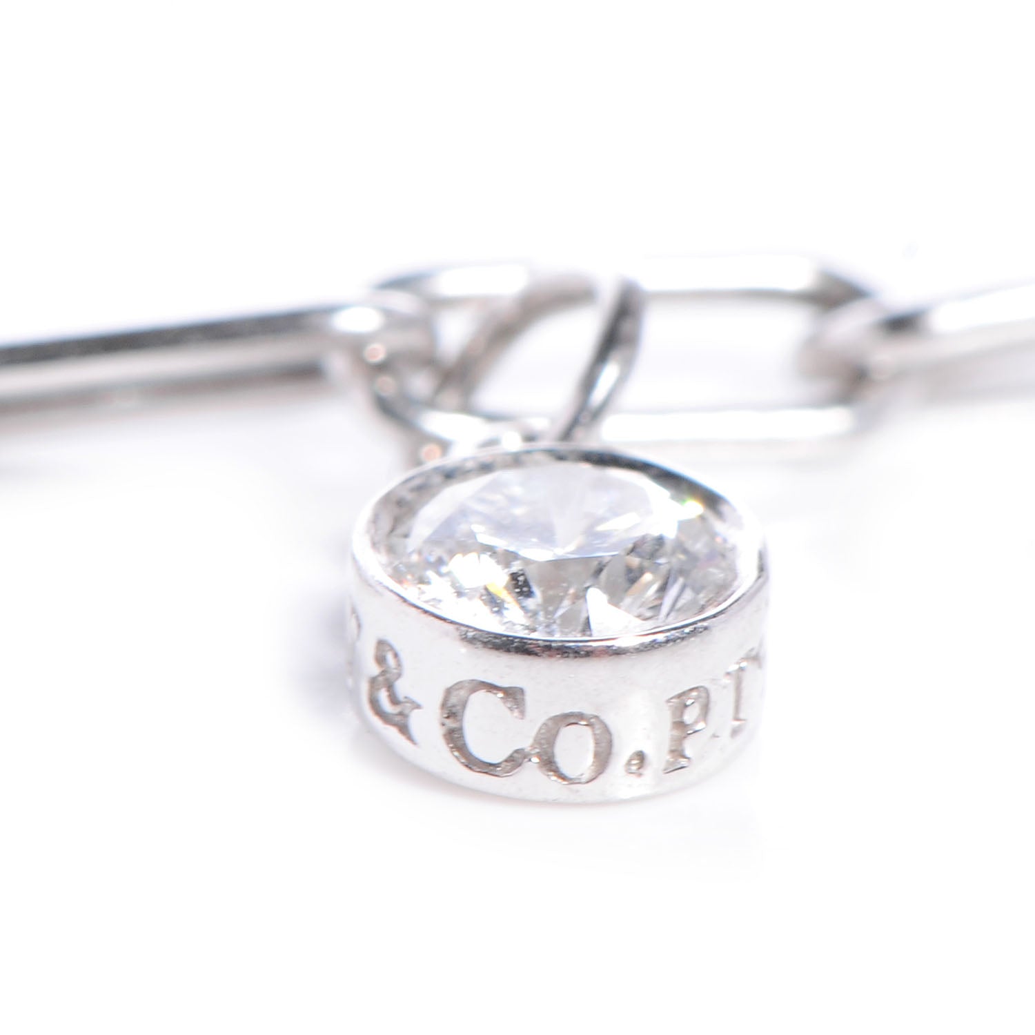 Tiffany Platinum Diamond Swing Charm Bracelet 4 of 8