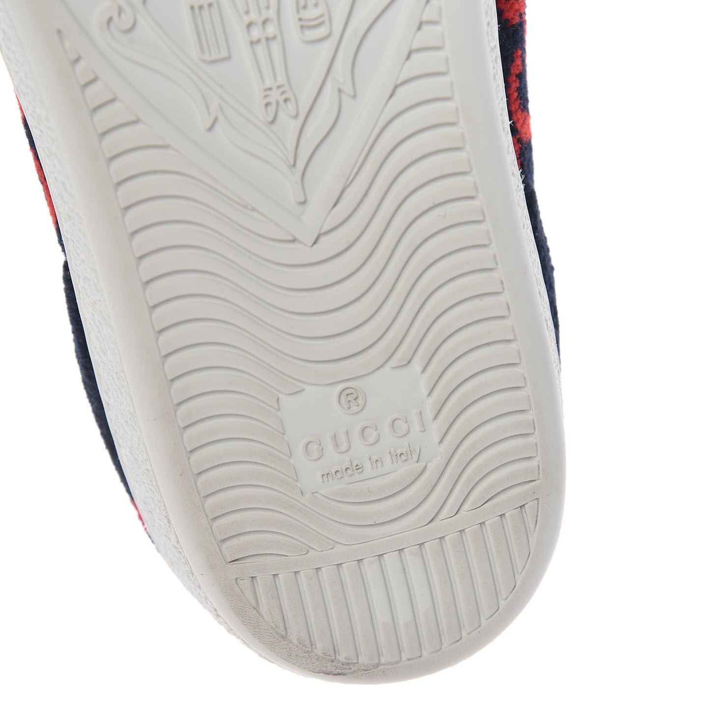 Terry Cloth GG Monogram Web Womens Ace Sneakers 36.5 Blue Red