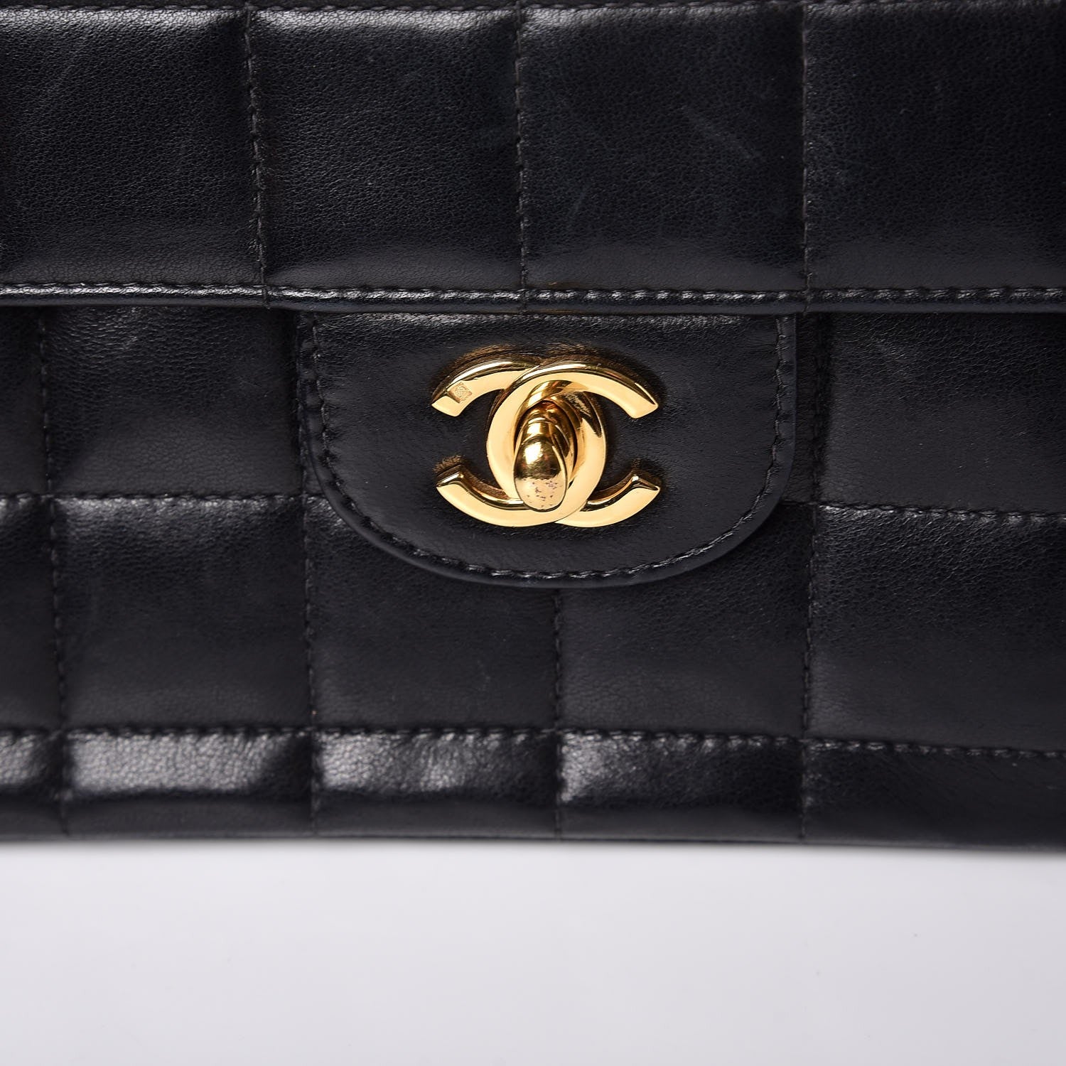 Chanel Lambskin East West Chocolate Bar Flap Black 9 of 15