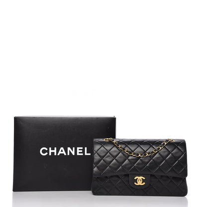 Chanel Lambskin Quilted Medium Double Flap Black 12 of 12