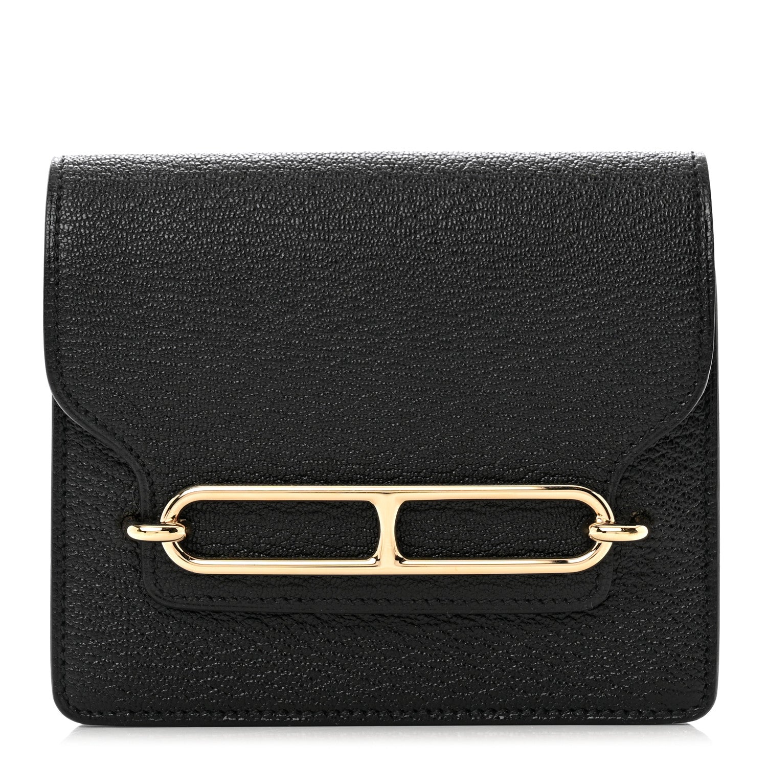 Hermes Chevre Mysore Roulis Slim Wallet Black 1 of 7