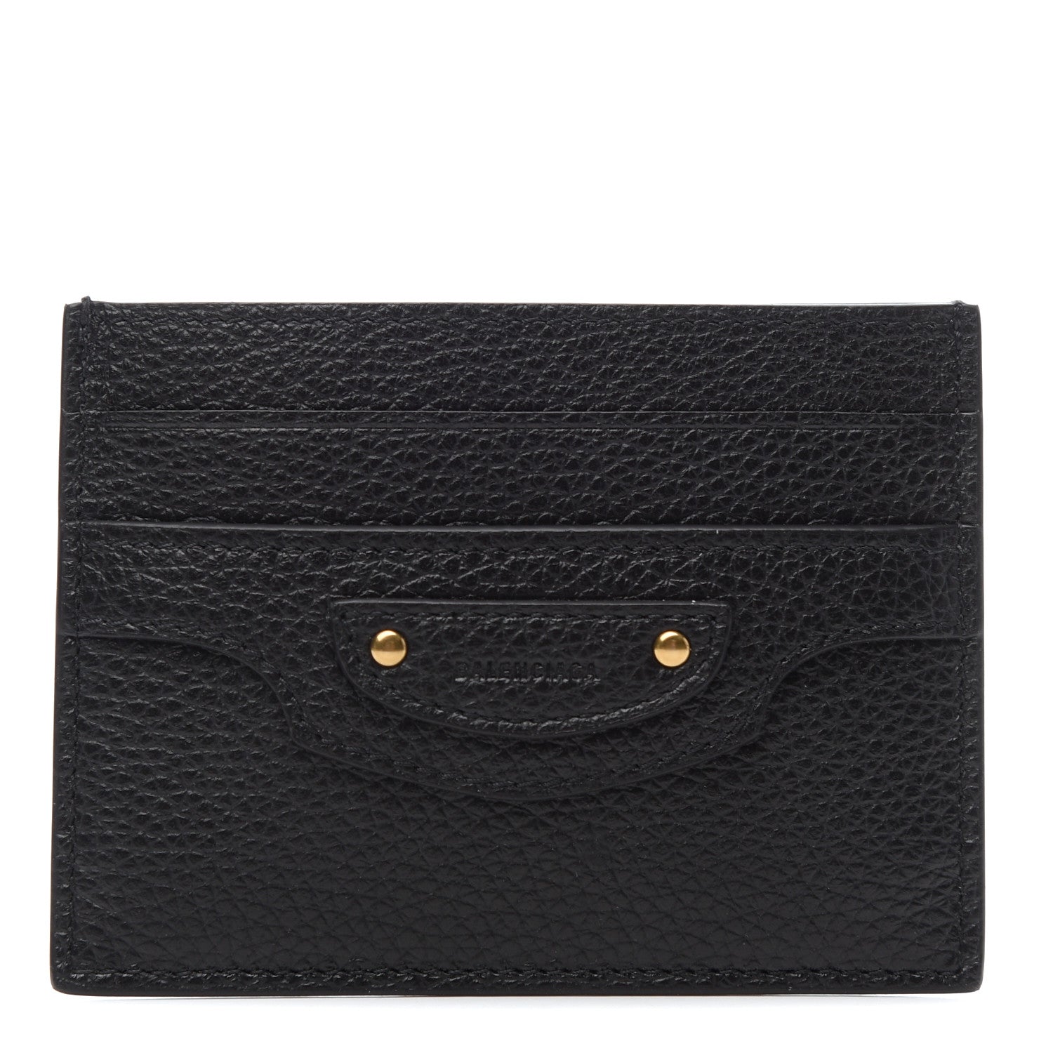 Balenciaga Calfskin Neo Classic Gold Hardware Card Holder Black 1 of 7