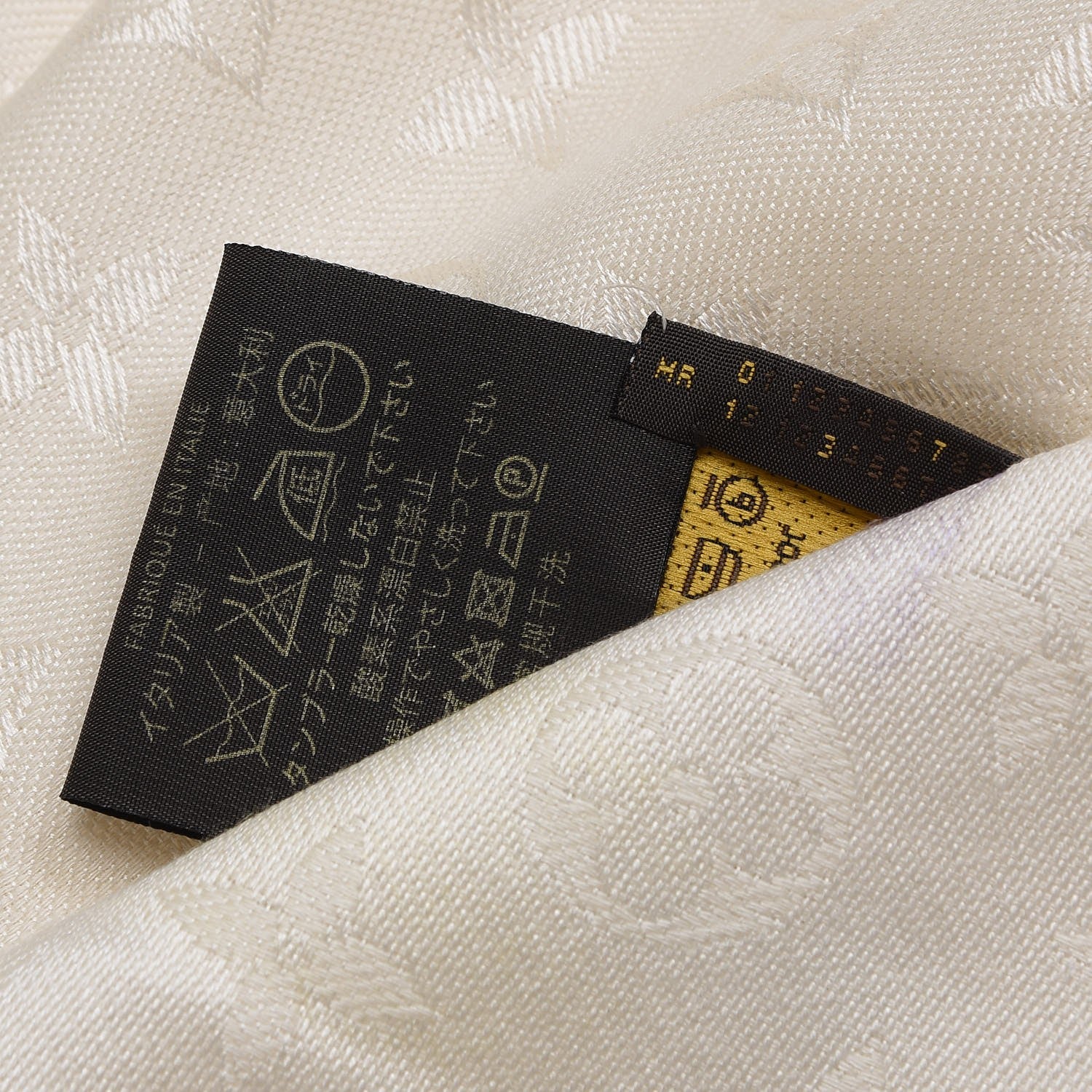 Louis Vuitton Wool Silk Monogram Shawl White 5 of 6
