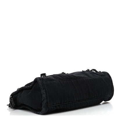 Balenciaga Washed Denim Classic Hardware Small Le City Black 3 of 9
